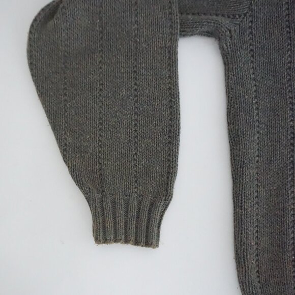 Eddie Bauer Green Cotton Blend Textured Knit Sweater Minimalist Quiet Luxury L - Picture 9 of 9